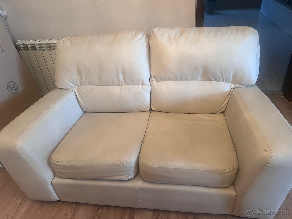 Krémové sedačky z eko kože - 2