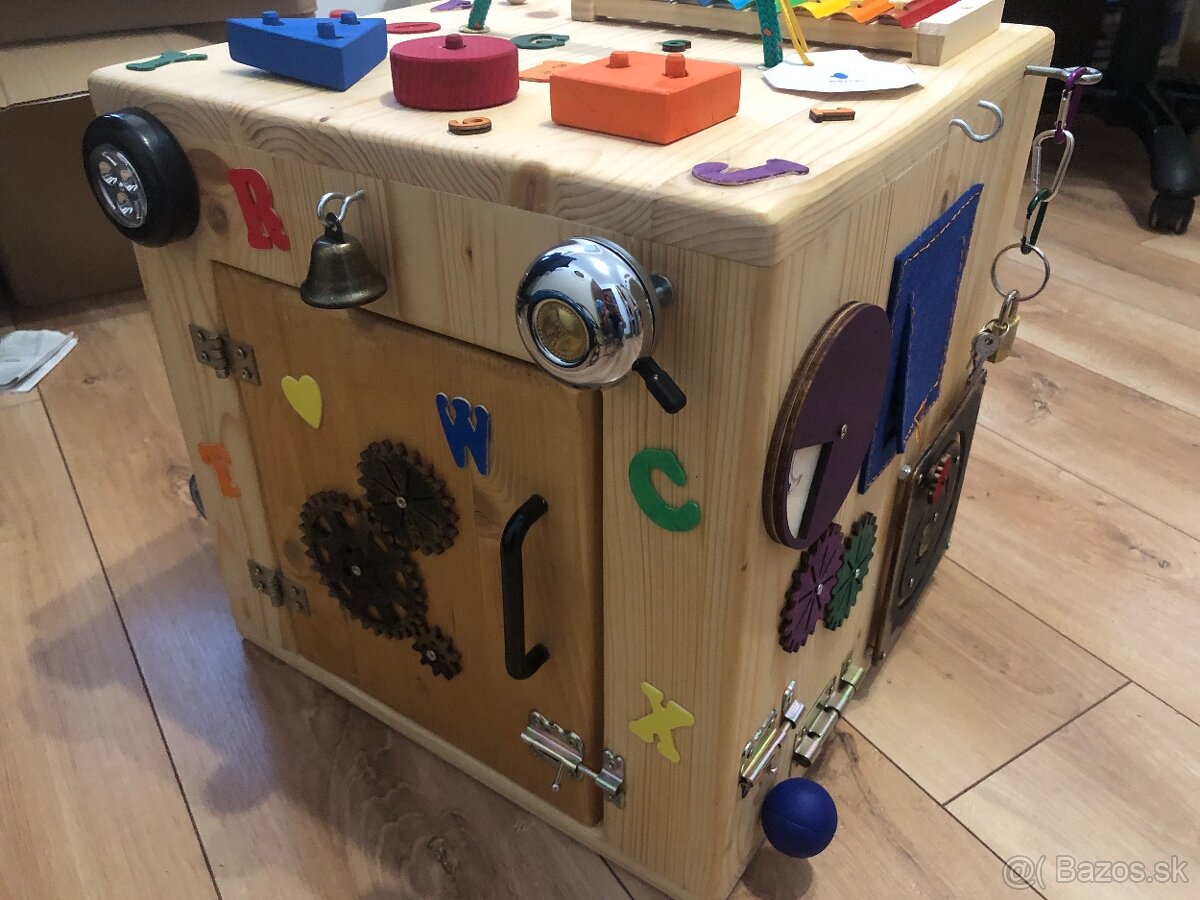 Montessori drevené kocky – masívne drevo, ručná práca, od 1+ - 2