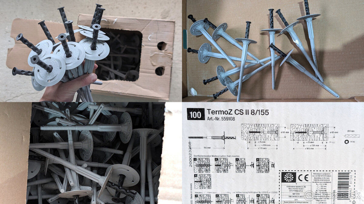 Tanierové hmoždinky Fischer TermoZ CS II 8/155 - 2