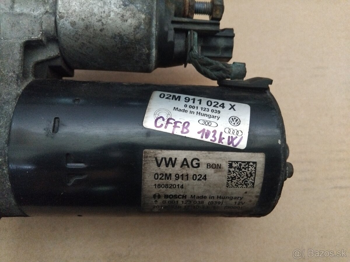 štartér 1.6TDI, 2.0TDI Octavia 2, Superb 2 - 2