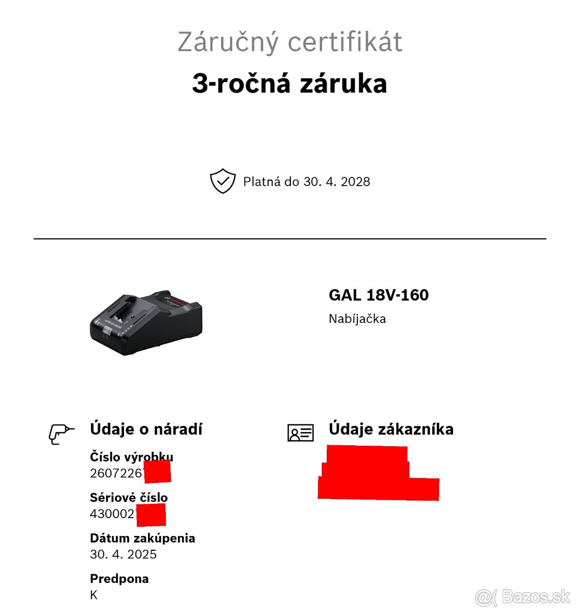 Rýchlonabíjačka Bosch GAL 18V-160 Professional - NOVÁ - 2