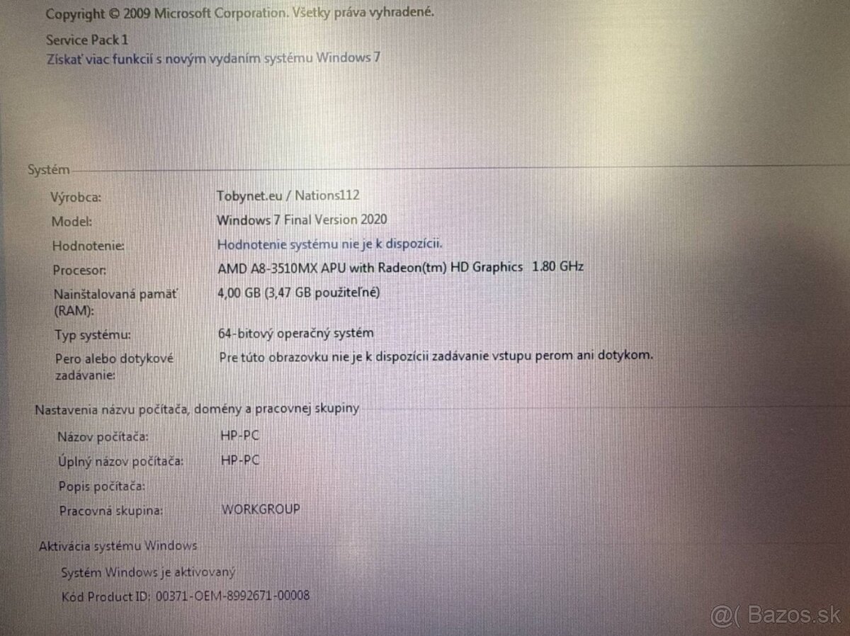 Notebook HP ProBook 6465b / AMD A8 / 4GB RAM / 250GB HDD - 2