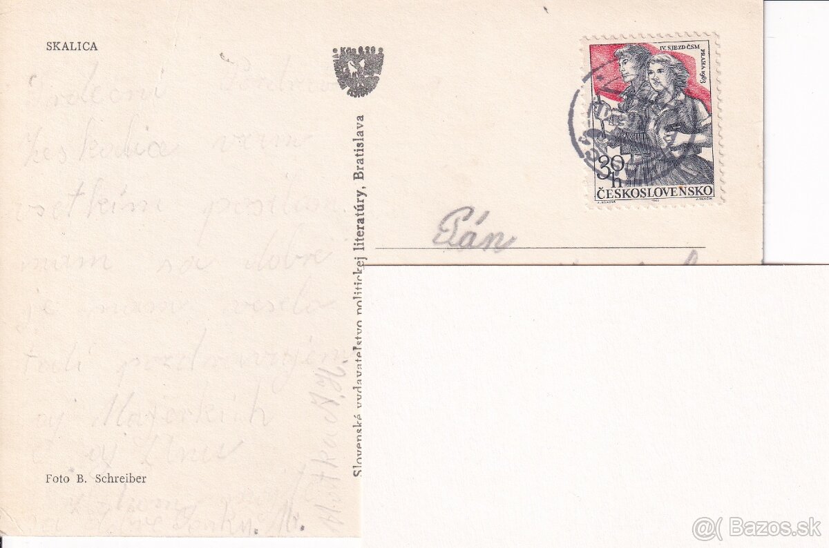 Stará pohľadnica Skalica, Zvolen, Strečno, Myjava - 2