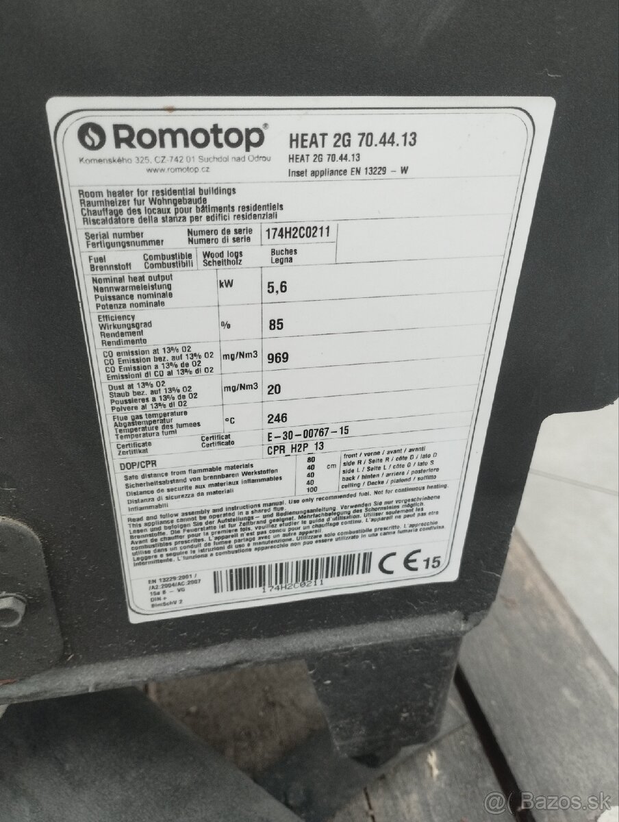 Krbová vložka romotop HEAT 2G 70.44.13 - 2