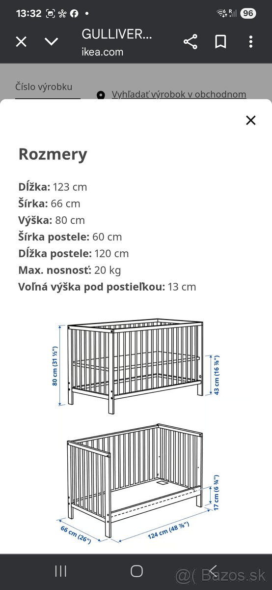 Detska postielka Ikea (ako nová) - 2