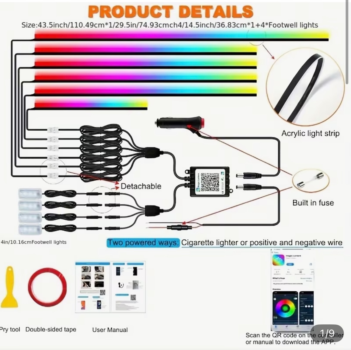 Ambientné osvetlenie so zmenou farby - 2