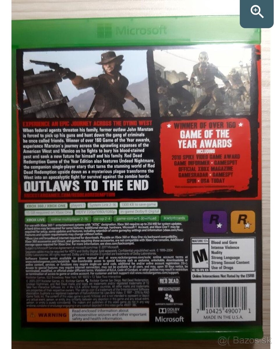Red Dead Redemtion Game of the year Edition Xbox 360/Xbox on - 2