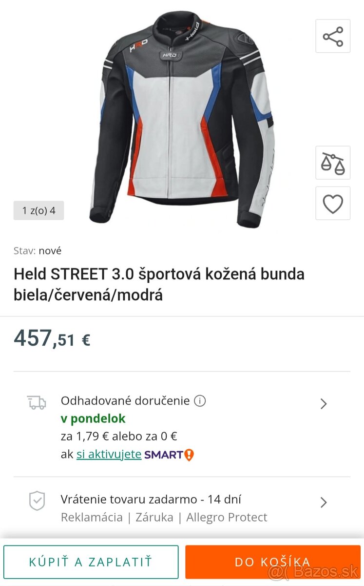 Zanovna kozena 2-dielna kombineza HELD Street 3.0 - 2