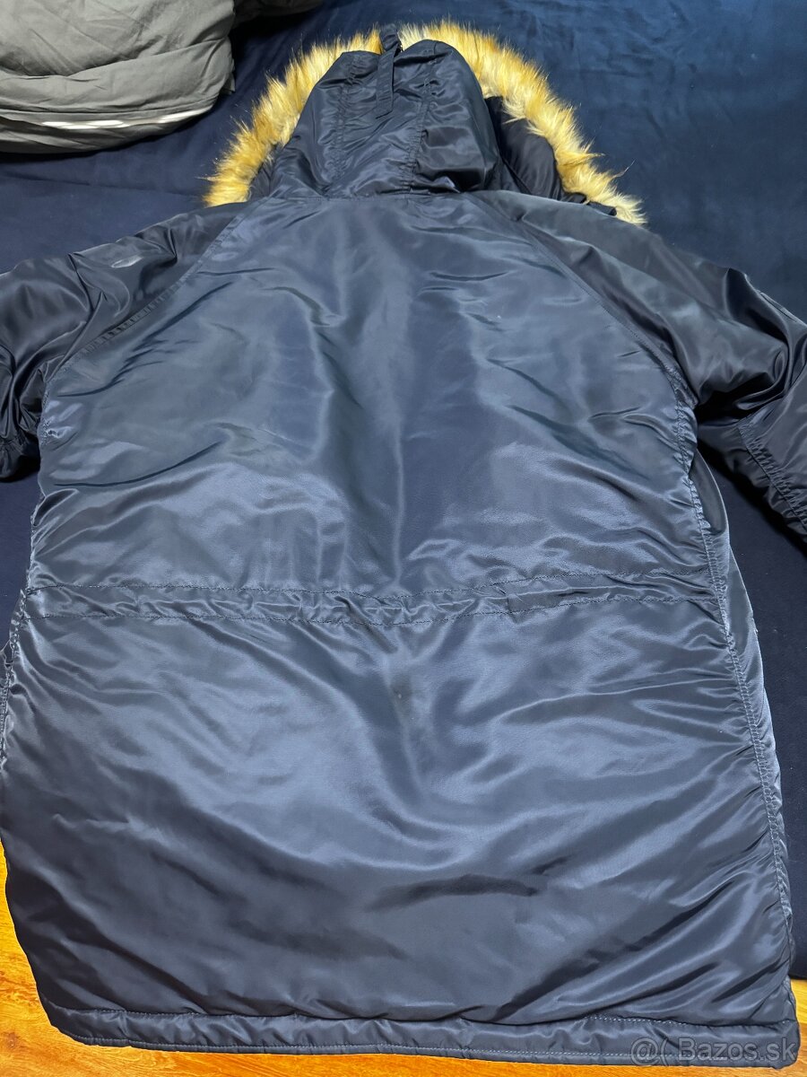 Alpha Industries Parka zimna bunda tmavomodrá - 2
