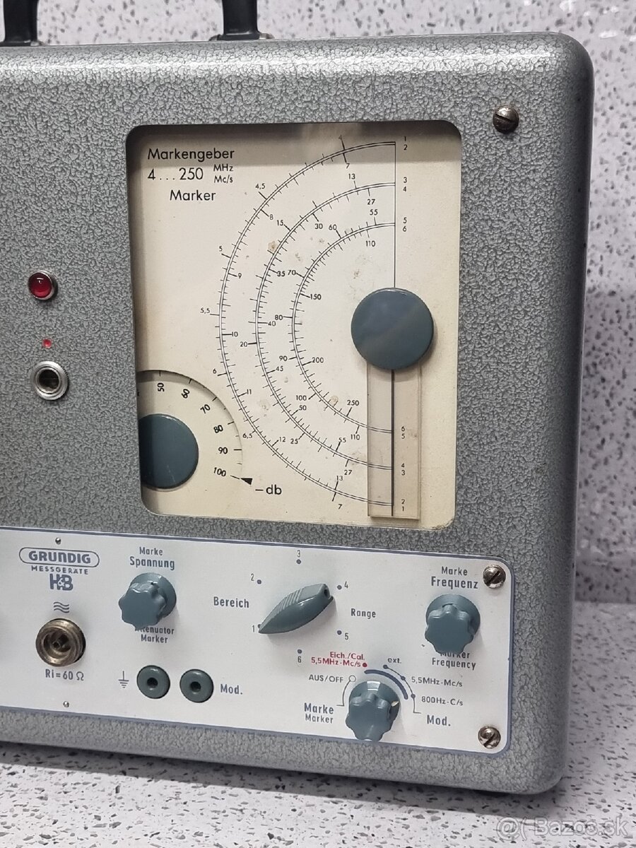 4-250MHz 》Wobbelsender Grundig model 6016 》lampový Vobler - 2