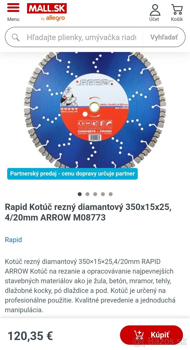 Diamantový rezný kotúč - 2