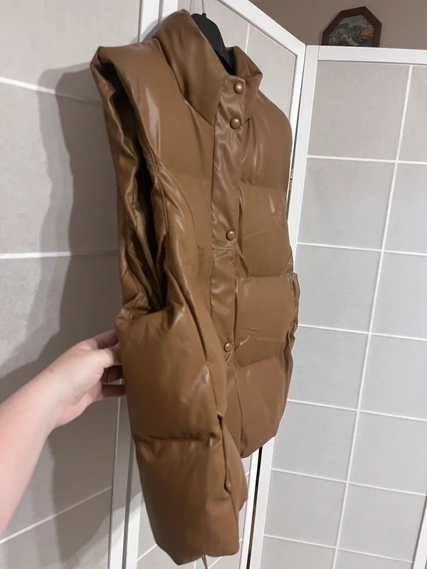 Dámska hnedá vesta - 2