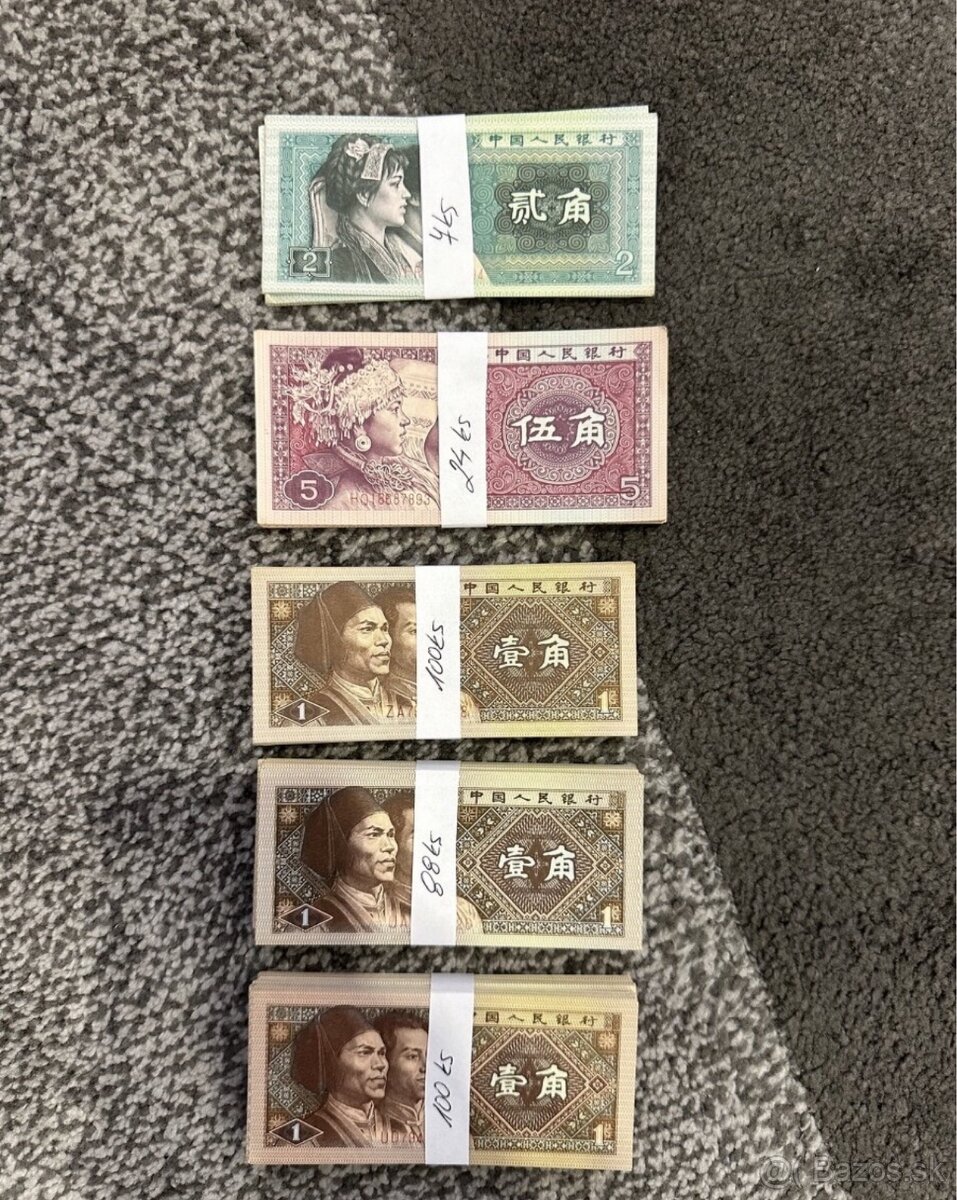 Čínske bankovky - 2