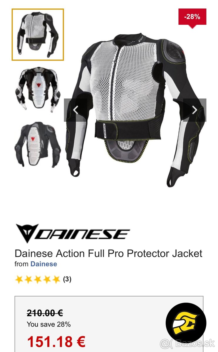Dainese korytnačka, body armor - 2
