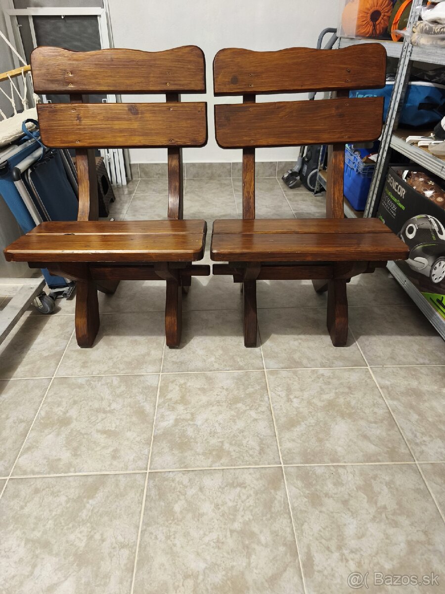 Drevená masívna stolička - 2