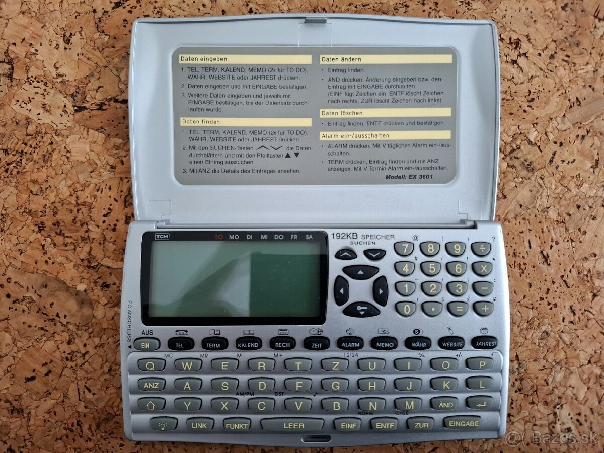 Elektronický diár TCM 128kB RAM - 2