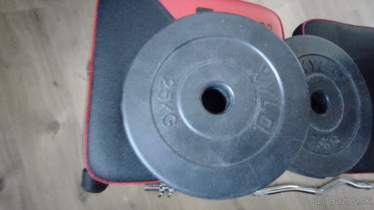 Predám ez tyč, činky, lavička , posilňovanie, výmena - 2