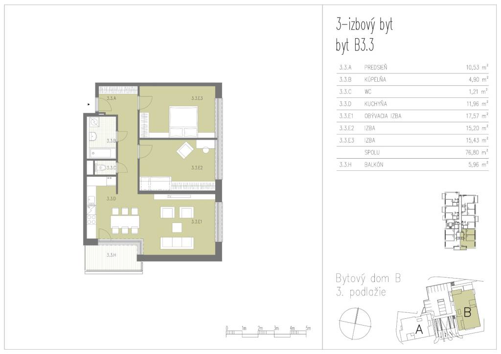 Predaj 3-izbového bytu, Svätoplukova, Púchov - 2