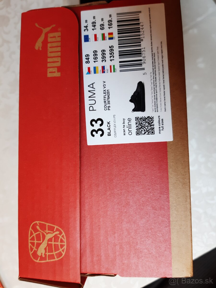 PUMA čierne topánky chlapčenské, veľkosť 33 - 2