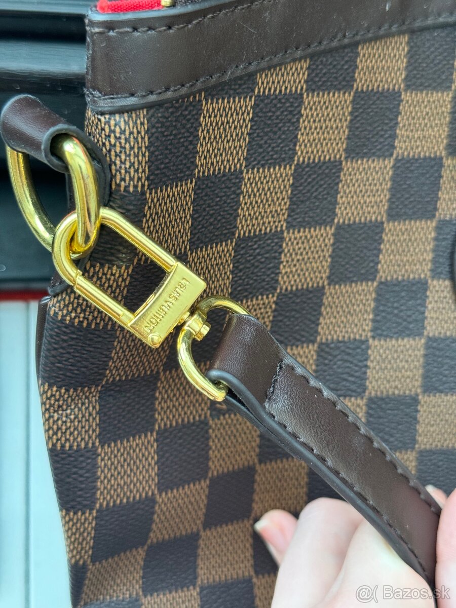 Veľká kockovaná hnedá kabelka na plece aj crossbody - 2