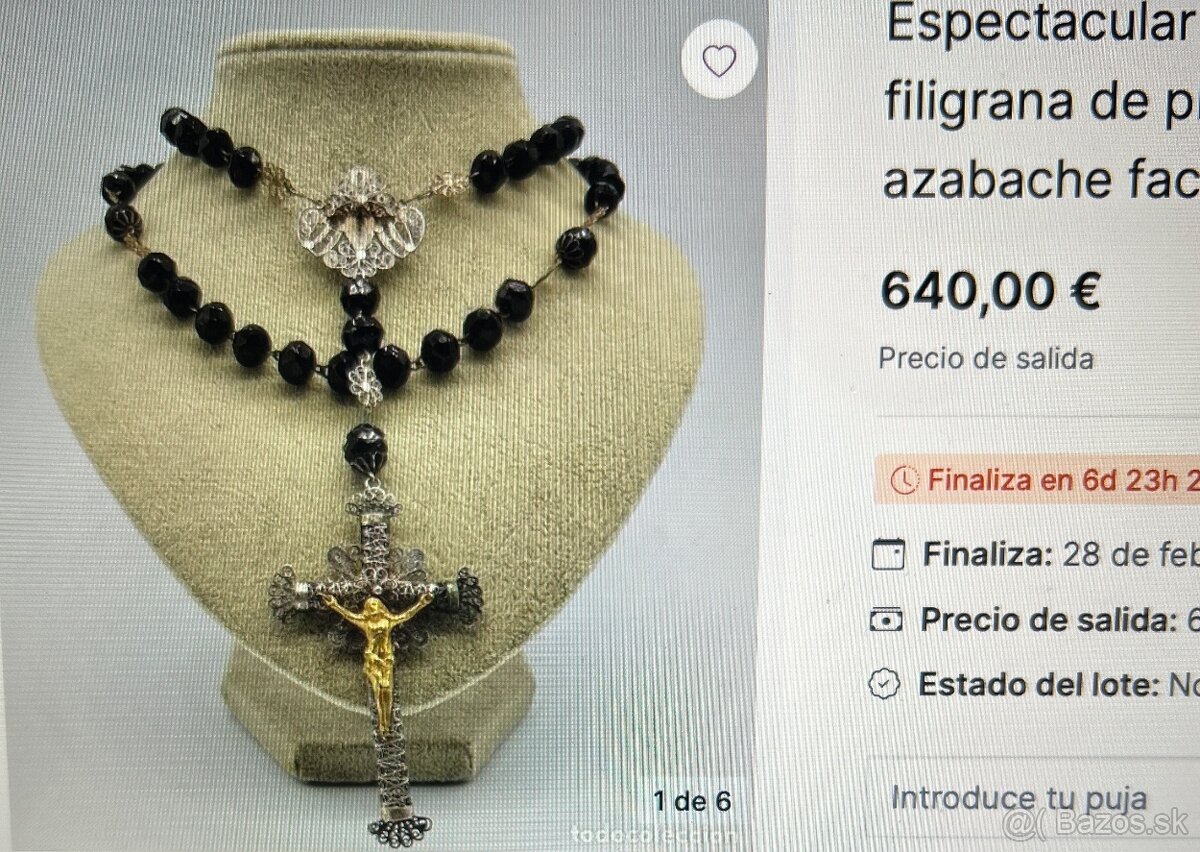 Starožitný ruženec z 19.stor. - 2