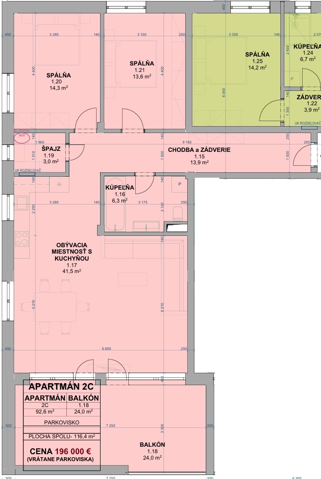 Predaj 3 - izbového apartmánu s balkónom (2C), Z. Šírava - 2