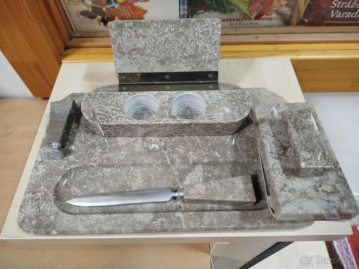 Na predaj MRAMOROVÁ PÍSACIA SADA z I.republiky--sada sa pred - 2