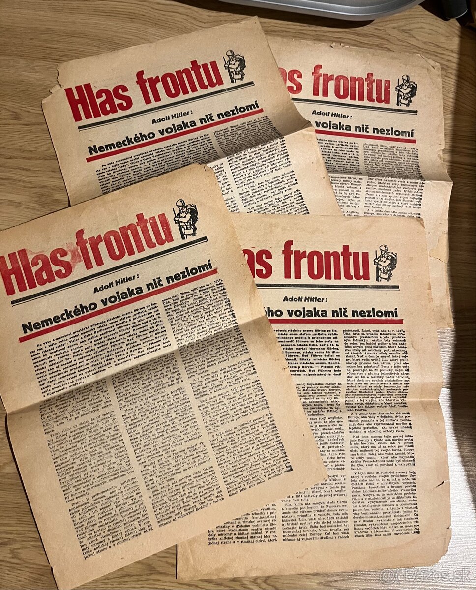 Noviny Hlas frontu Slovensky stat východný front RD - 2