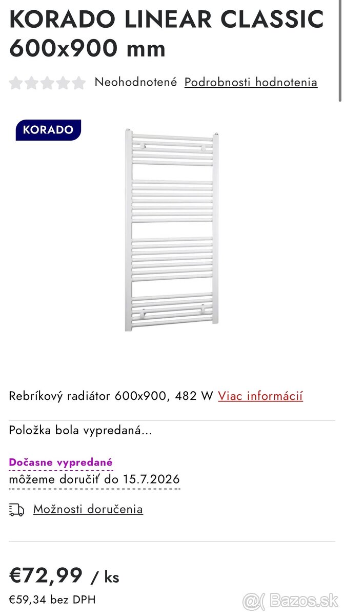 Korado 60x90cm rebrikovy - 2