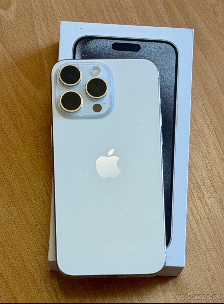 iPhone 15 Pro Max White Titanium BATERIE 100% TOP - 2