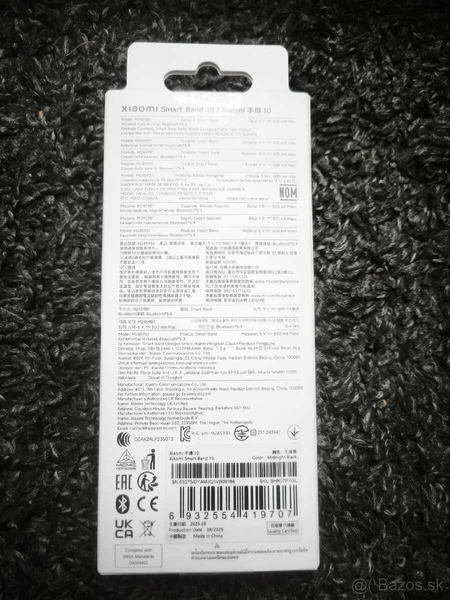 Smart náramok xiaomi band 10 - 2