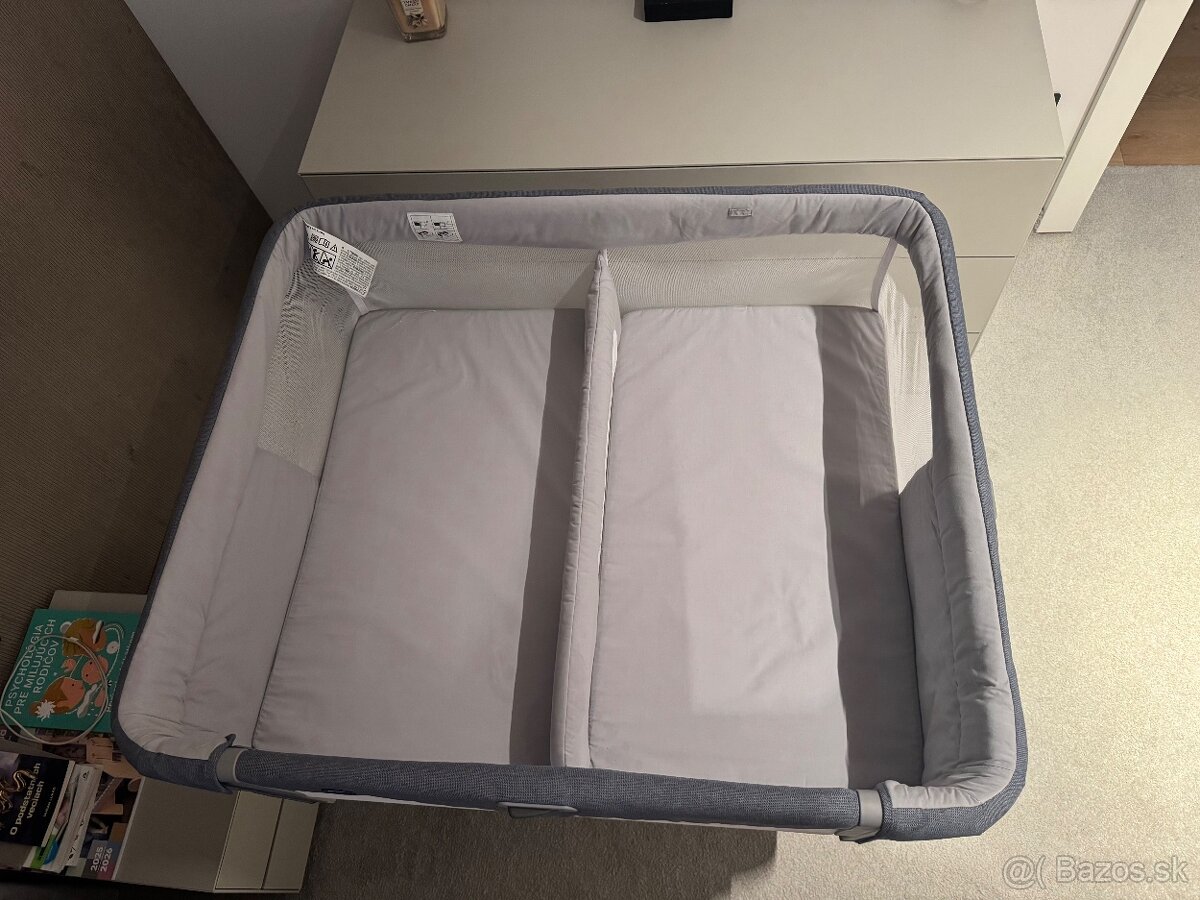 CHICCO Postieľka Next2Me Twins pre dvojičky - Magnet Grey - 2