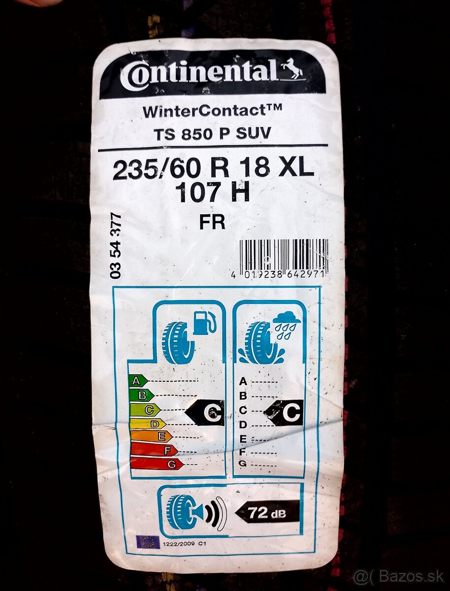 Nové 235/60 R18 Continental Zimné - 2