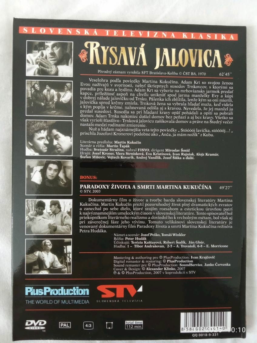 Predám - DVD - Rysavá jalovica - 2