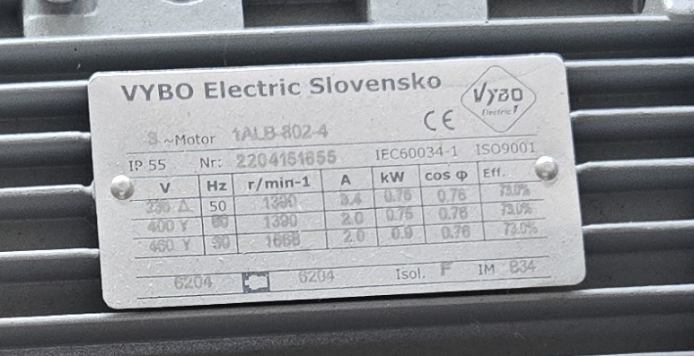 Prevodový motor 0,75 kW s brzdou - 2