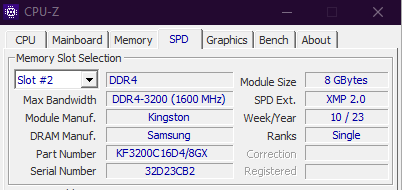 Kingston Fury Beast 2x8GB (16GB) 3200MHz DDR4 RAM - 2