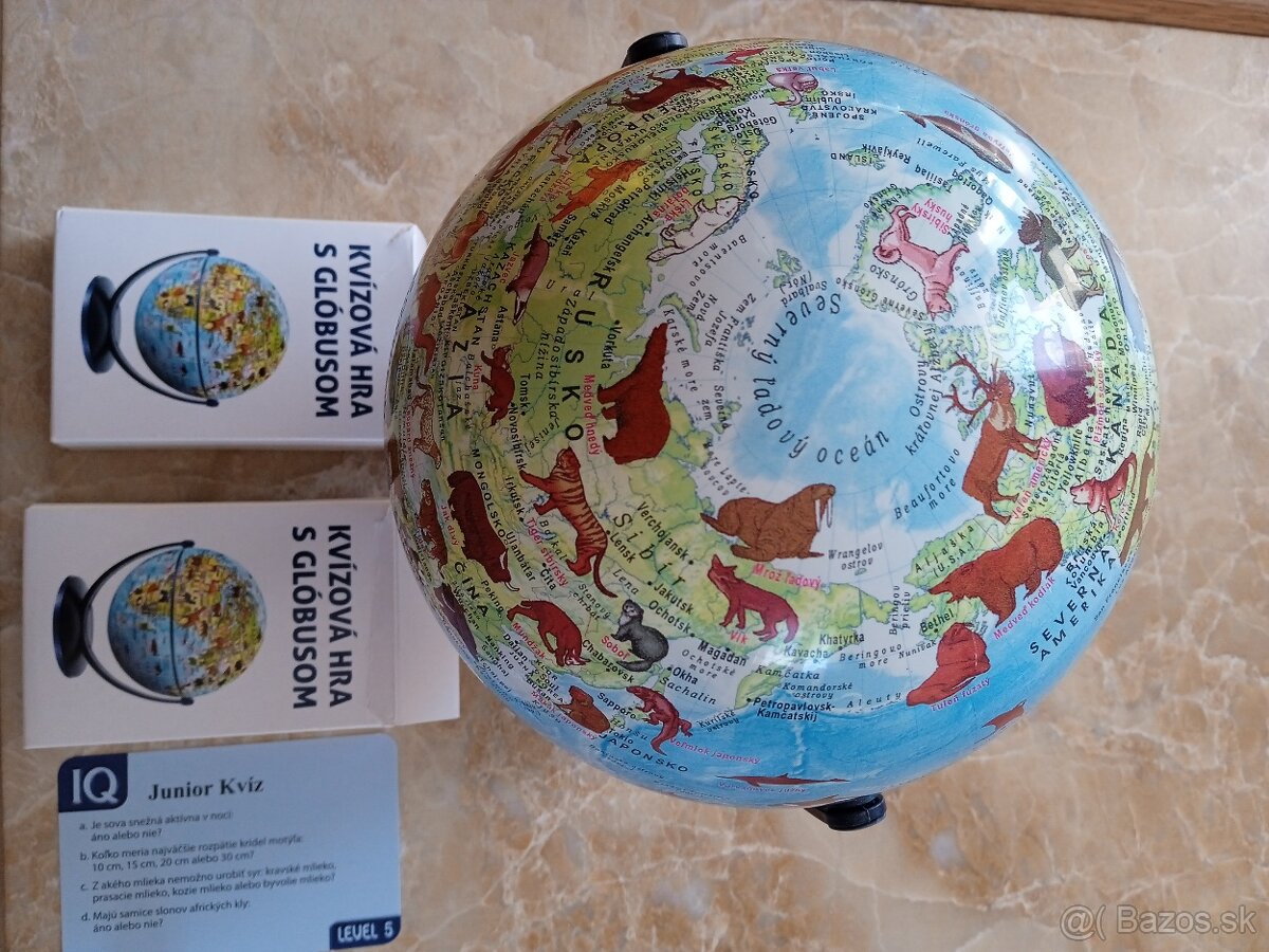 Kvizova hra s globusom použitá - 2