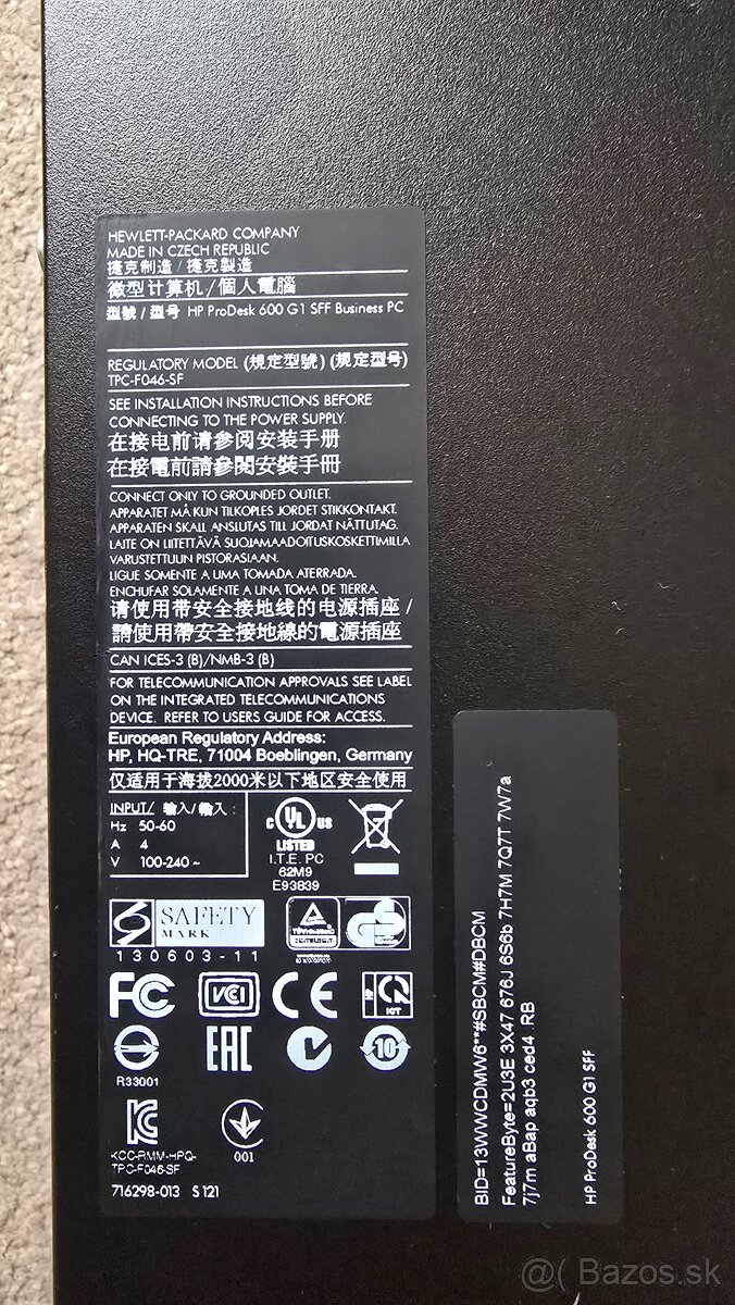 Predám HP prodesk 600 G1 Sff business a monitor - 2