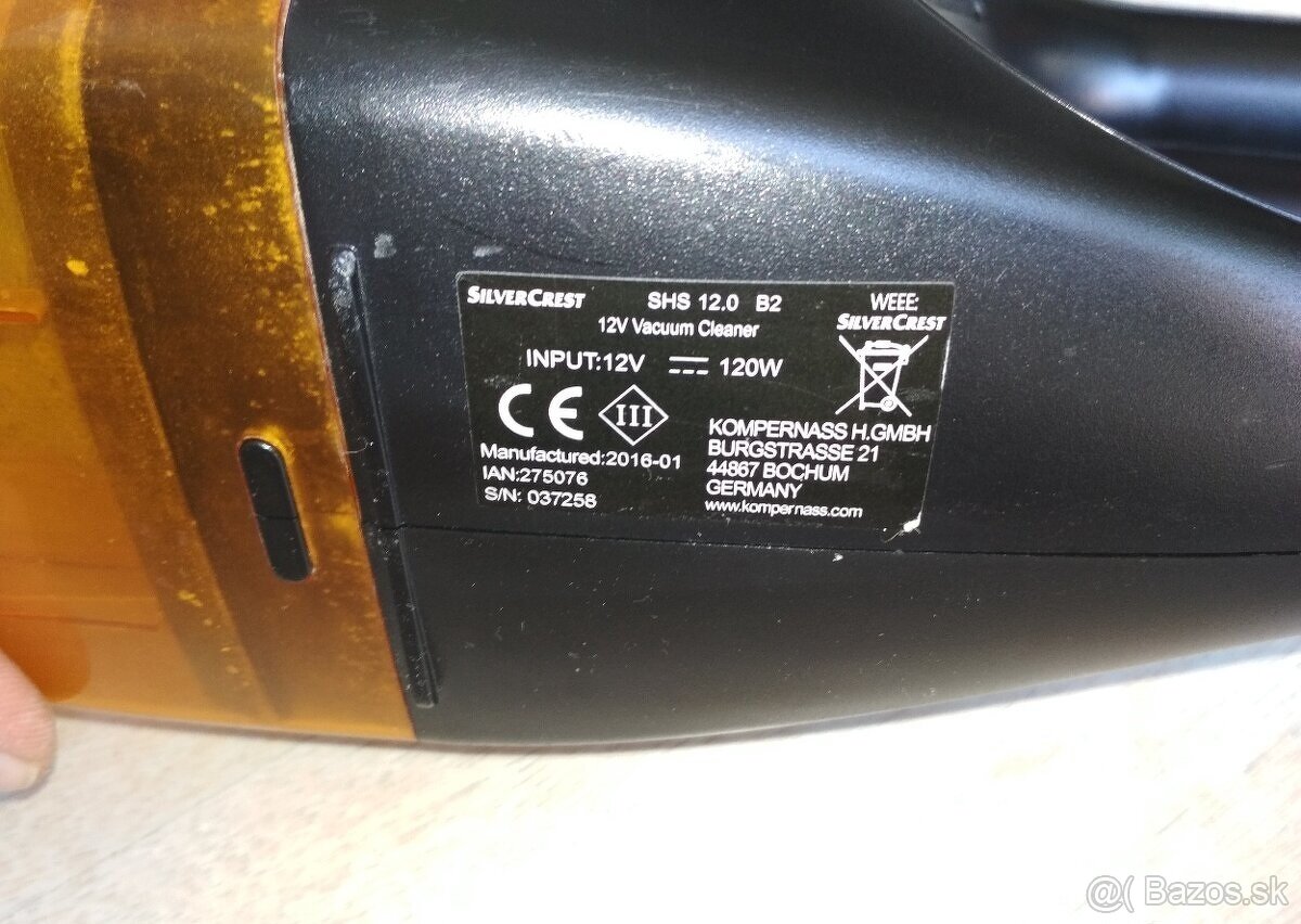 Ručný vysávač do auta 12V - 2