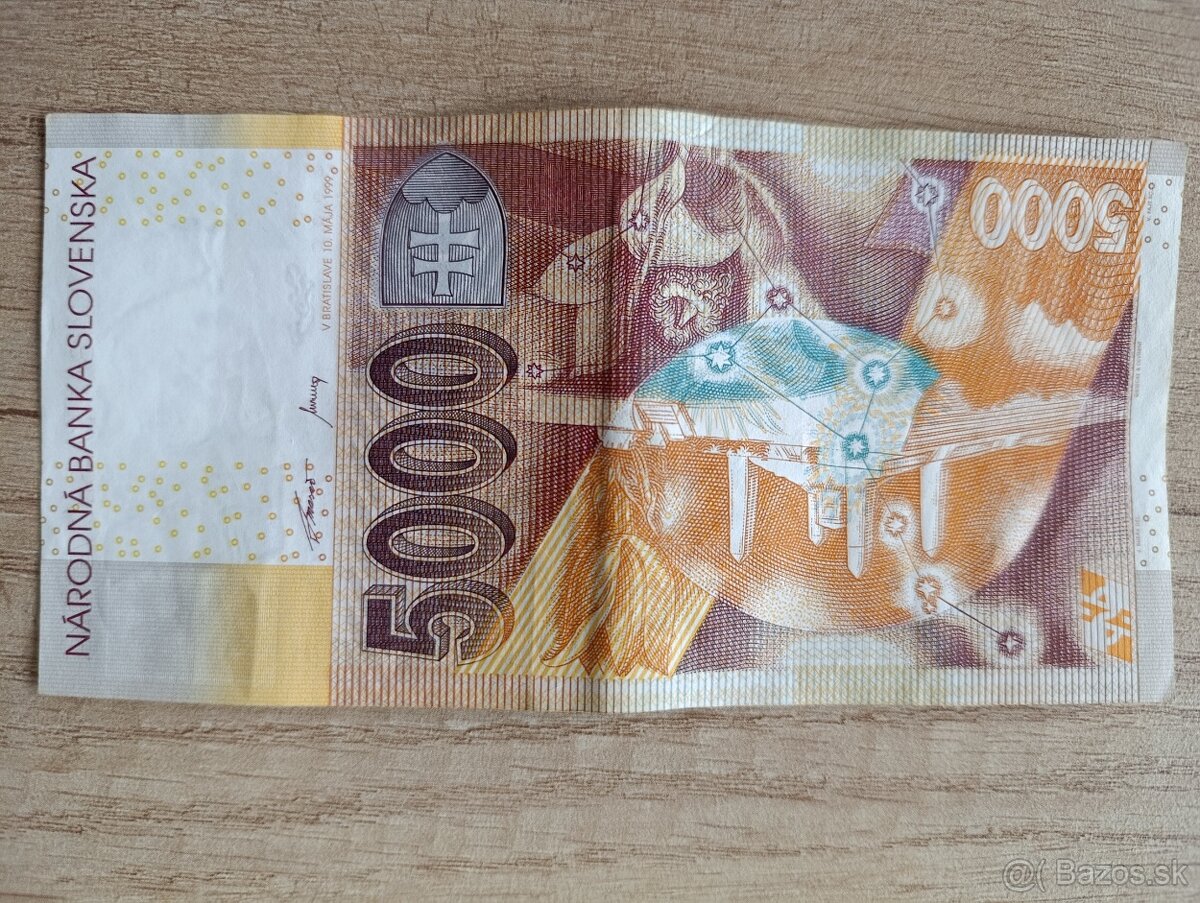 5000 slovenských korún (1999) – Séria H - 2