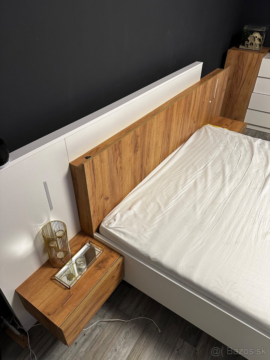 Manželská posteľ + komoda + matrac 🛏️ - 2
