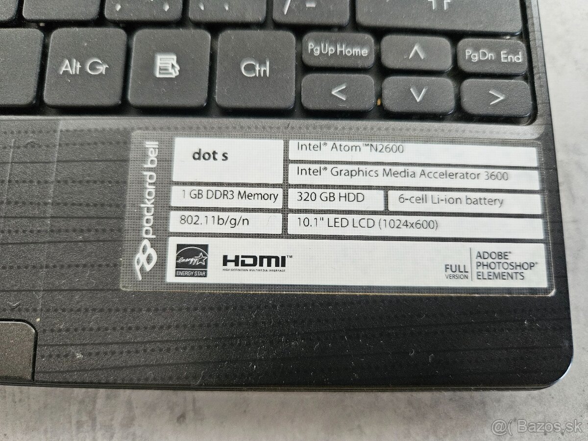 Notebook Packard Bell 10.1 - 2