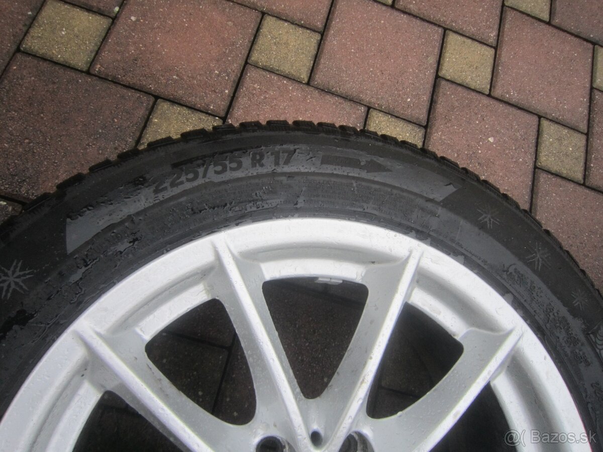 17" AL disky org. BMW5 2018 so zim. pneu 225/55R17 RFT - 2