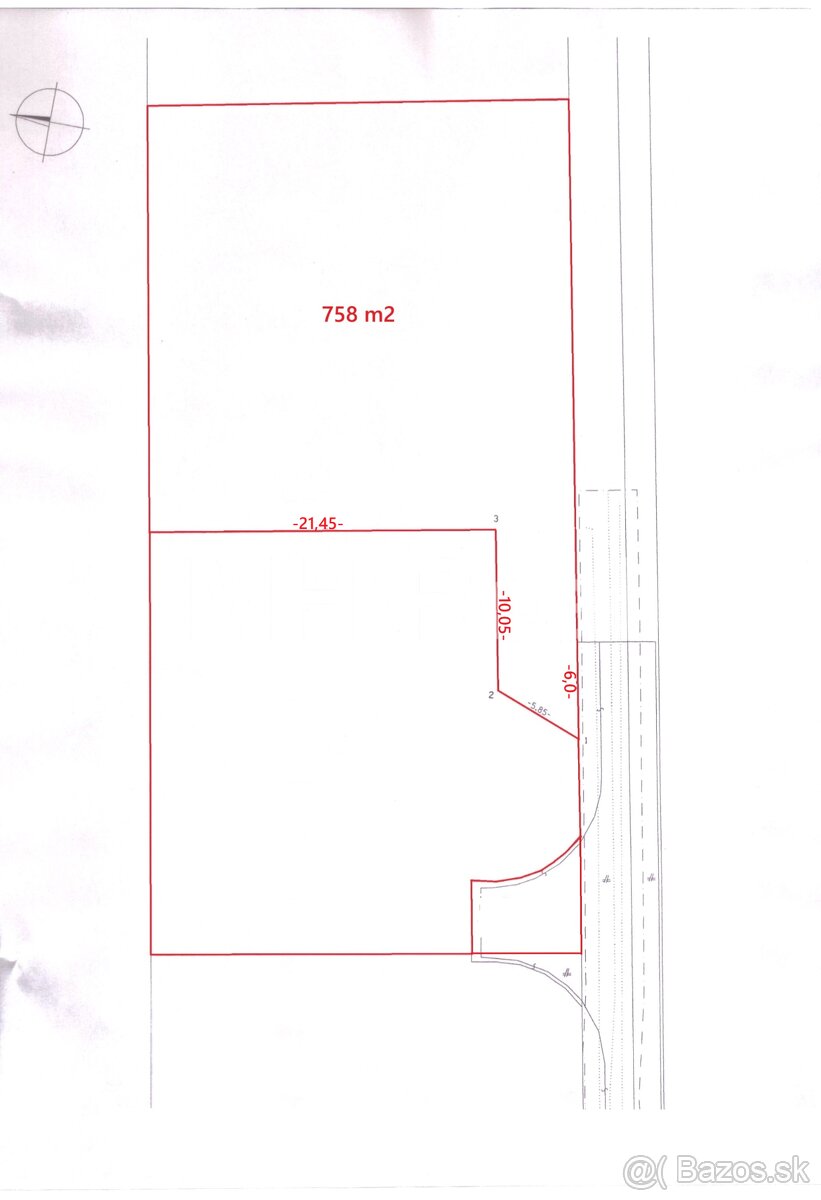 ROZHANOVCE - lukratívny stav. pozemok, kom. siete 758 m2 - 2