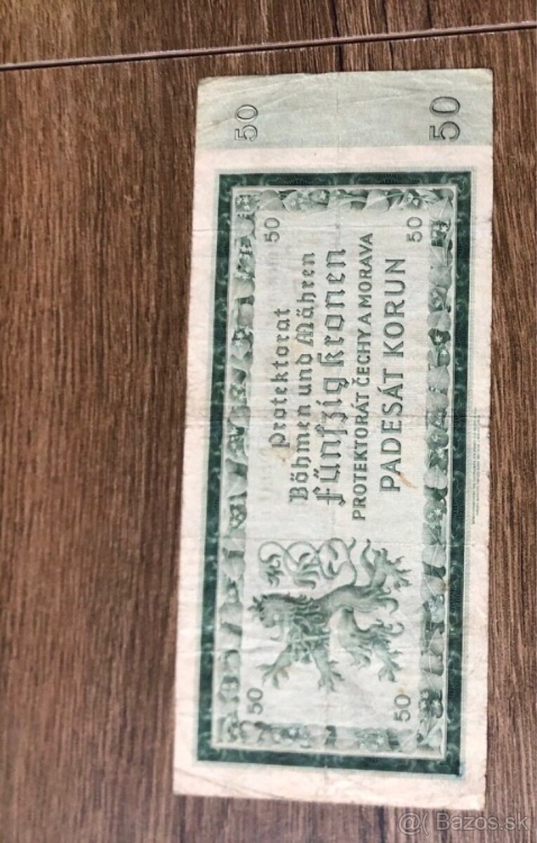 Bankovky PROTEKTORÁT a ČSR 2 - 2