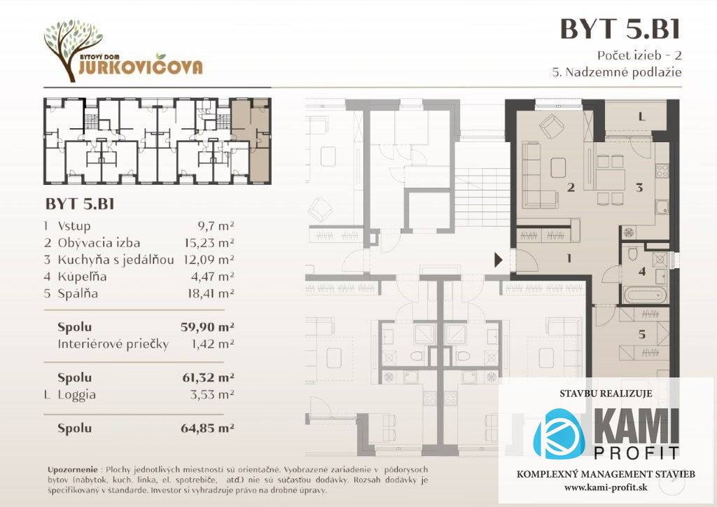 Jurkovičova Nitra – štýlový 2i byt v novostavbe v Nitre - 2