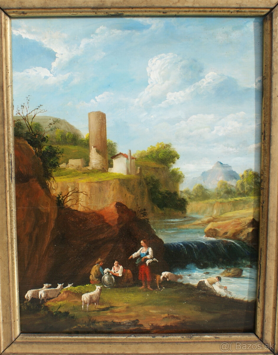 TOP Starý obraz krajina okolo r. 1780-1800 - 2