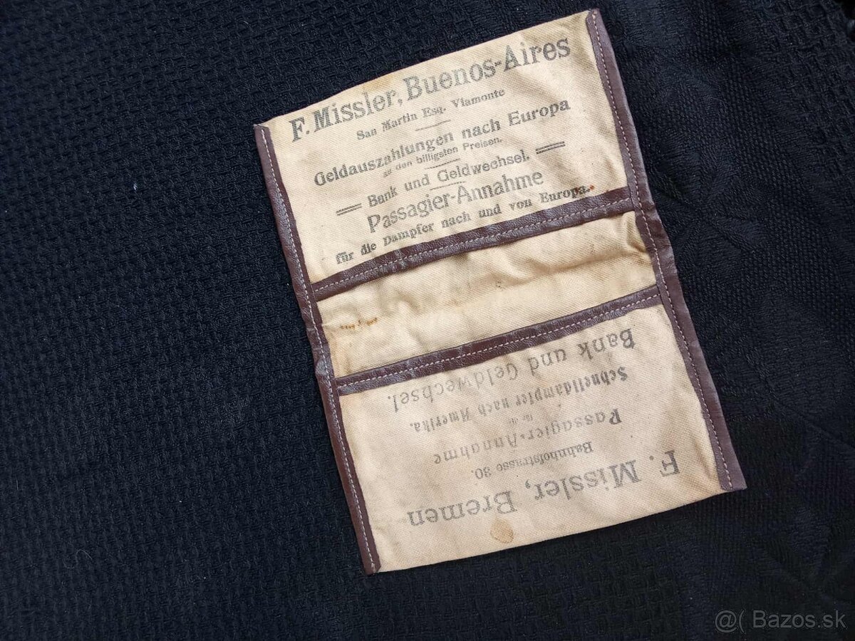 Vystahovalectvo do USA - platenne puzdro na cestovny listok - 2