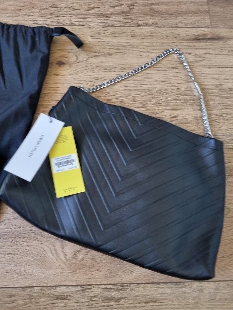 nová čierna kožená kabelka Karen Millen - 2