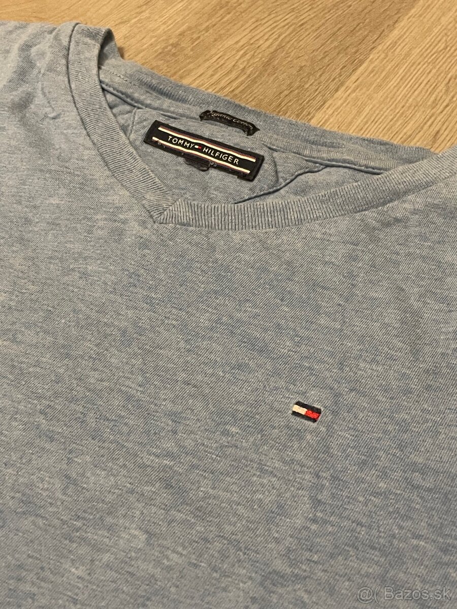 🔵 Svetlomodré TOMMY HILFIGER tričko – veľkosť 152 - 2